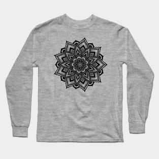 Mandala series- # 2 - Embroidered lotus Long Sleeve T-Shirt